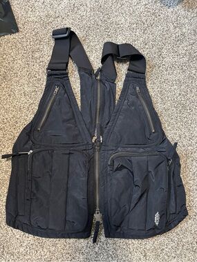 Free People Blue Utility Vest Jacket